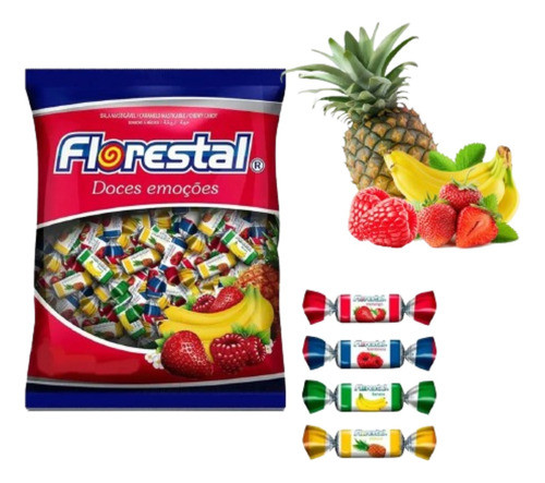 Bala Mastigável Doces Emoções Sortida 500g Florestal 0