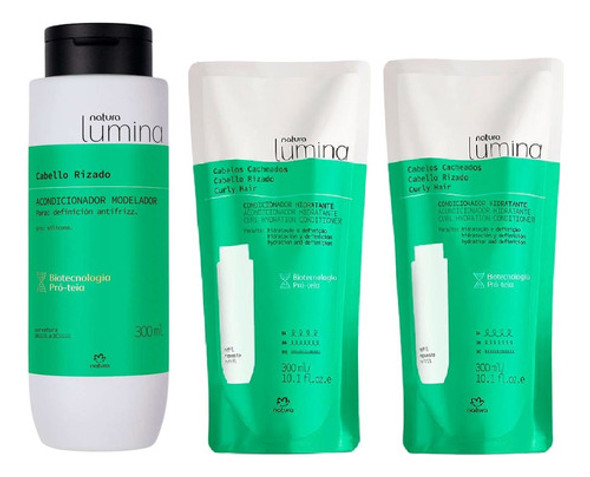 Acondicionador Modelador Kit Cabello Rizado Lumina Natura 0
