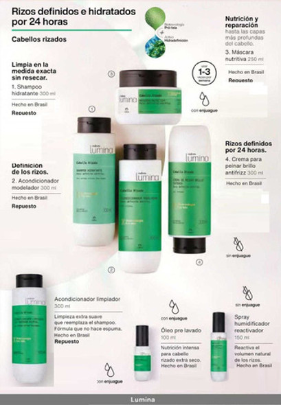 Acondicionador Modelador Kit Cabello Rizado Lumina Natura 1