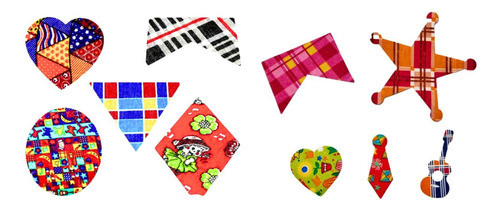 Tecido Adesivado Kit C/ 15 Pçs Decoração Festa Junina Lindos 0