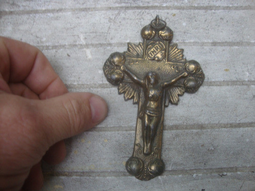 Antiguo Crucifijo En Metal 7,2 X 1,9 X 11,7 Alto - 120 Grs. 0