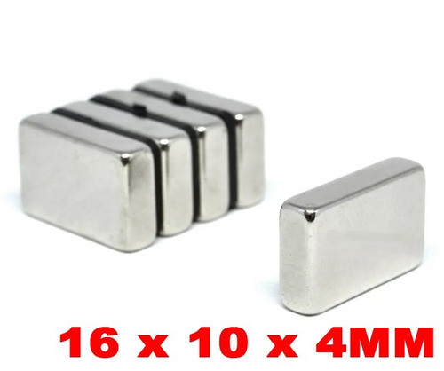 Imã De Neodímio Bloco 16mm X 10mm X 4mm * 10 Peças * 16x10x4 0