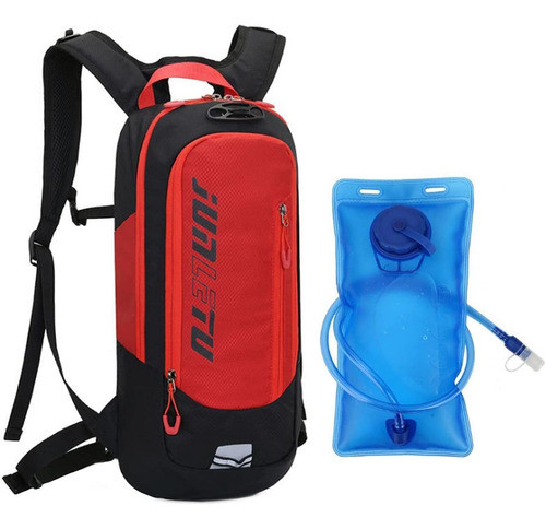 Mochila Senderismo Roja Pack Hidratacion 2l Junletu 0