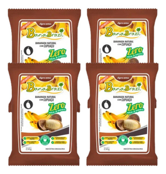 Bananinha Tradicional  Com Cupuaçu 04 Pacotes De 230g 0