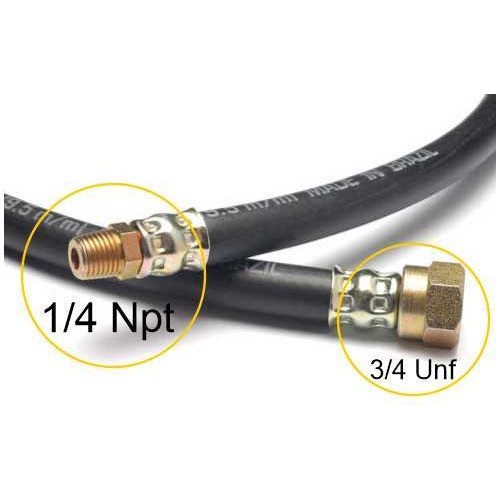 Flexível Freio Cuíca Antigo 1,1 Metro 1/4 Npt X 3/4 Unf 1