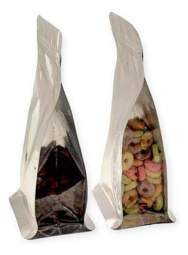 Bolsas Doypack Metalizado Con Fuelle Cristal 12,5x25 Cm X100 0
