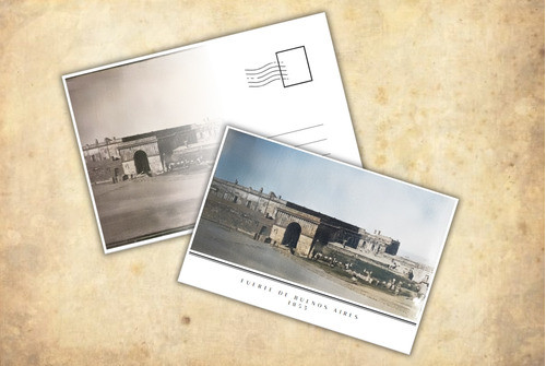Set 5 Postales Fotos Antiguas Buenos Aires 1850s 1