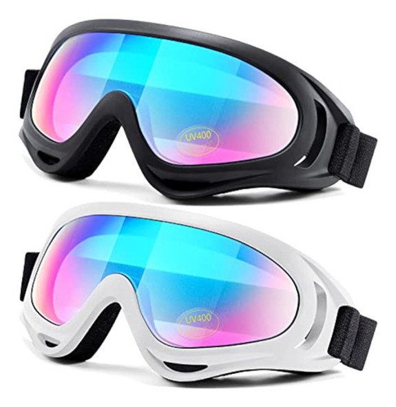 Loeo Paquete De 2 Gafas De Esquí De Nieve, Gafas 0 Loeo Paquete De 2 Gafas De Esquí De Nieve, Gafas 0