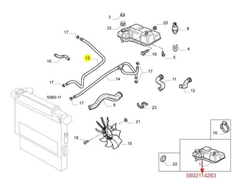 Mangueira Flexível Desaeração Original Iveco 5801410509 1
