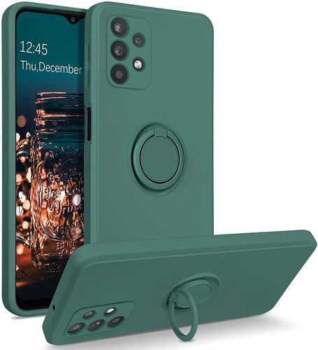 Funda Verde Para Galaxy A32 5g Con Soporte De Anillo 0