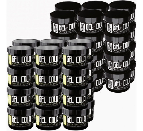 Gel Cola Big Barber 300g Misto Black + Incolor Cx 48 Unidade 0