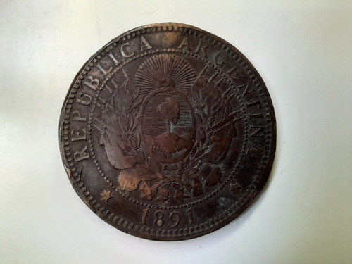 Moneda Argentina 2 Centavos 1891 0