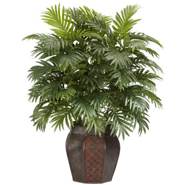 Palma Areca Casi Natural Con Planta Artificial De Seda De Fl 0