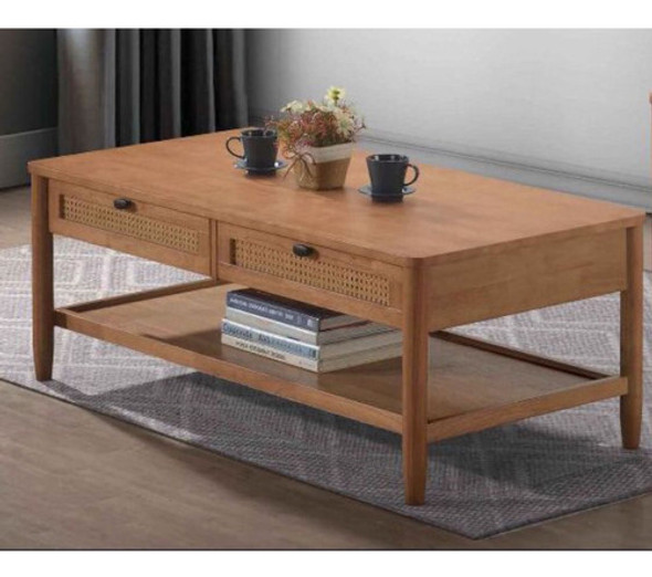 Mesa De Living, Alta Gama, Madera De Gomero, Ratán - Ártico 0