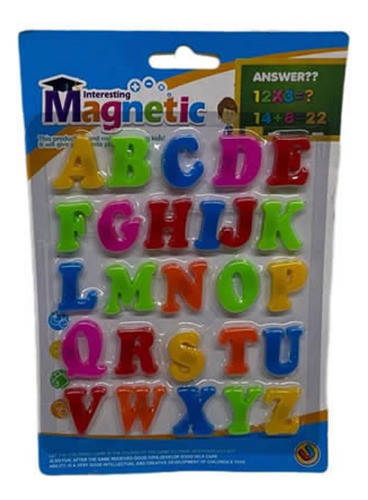Puzzle Letras Imantadas Magnéticas Chicas 26 Piezas Sebigus 0
