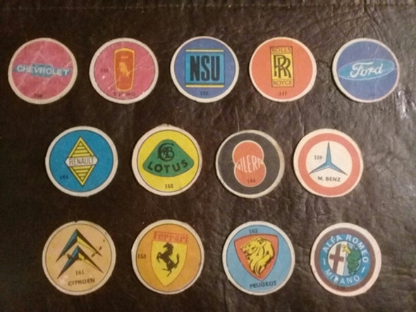 Lote 13 Tazos Figuritas Redondas Formula Uno Automovilismo 0