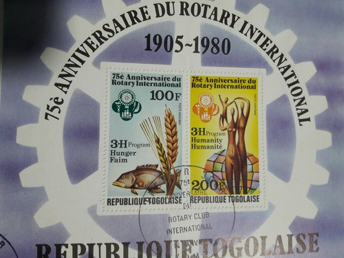 Sobre Conmemorativo Estampillas De La República Togolaise 1