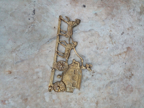 Antiguo Herraje De Bronce Carreta 1