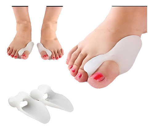 2 * Protector De Juanete De Gel De Silicona Del Dedo Del Pie 0