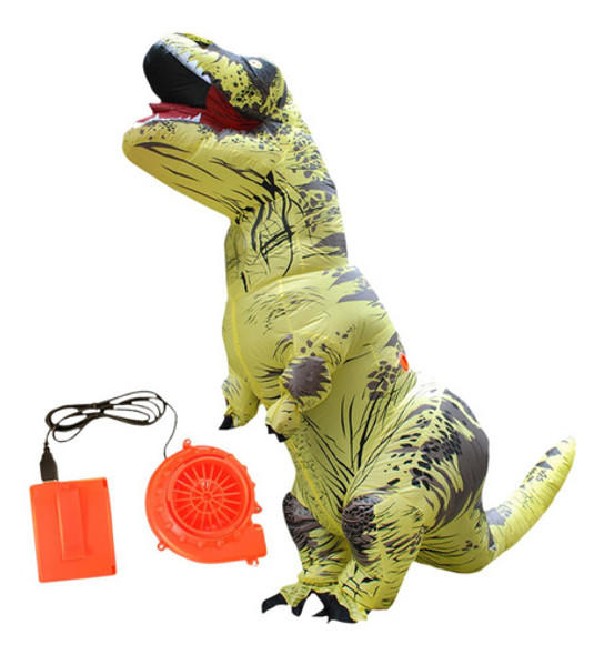 Fantasia De Dinossauro Inflável, Fantasia Adultos Amarelos 0