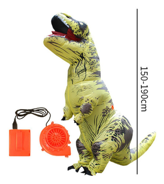 Fantasia De Dinossauro Inflável, Fantasia Adultos Amarelos 1
