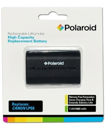 Polaroid High Capacity Canon Lpe6 Rechargeable Lithium 0