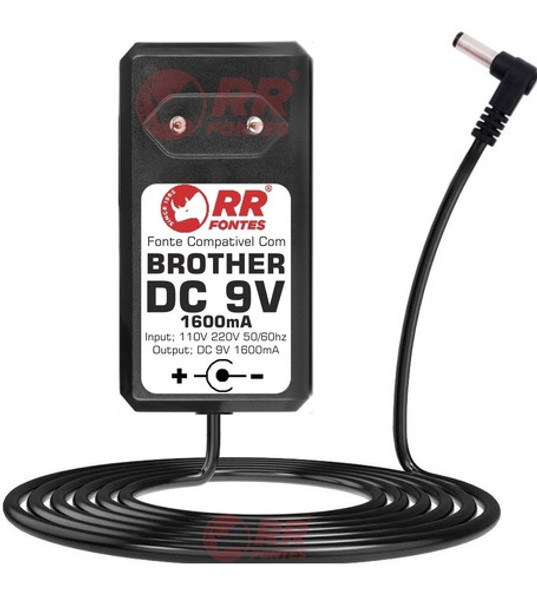 Fonte 9v Para Rotulador Brother Pt-1005 Pt-1010 Pt-1010b 0