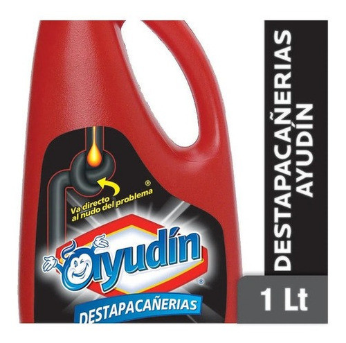 Pack X 4 Destapa Cañerías Ayudín 1 Lt Limpieza Profunda 1