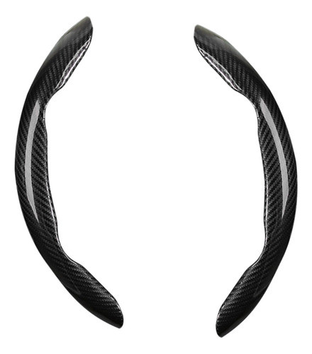 2 Peças Capa De Volante De Fibra De Carbono Forro Cinza 0