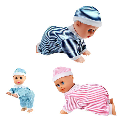 Bebé Gateando Risa Música Dice Mamá Papá Y Aprender Gatear B 0