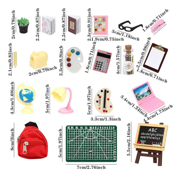 Accesorios Para Casa De Muñecas, 34 Piezas, Miniatura Diy 1 Accesorios Para Casa De Muñecas, 34 Piezas, Miniatura Diy 1