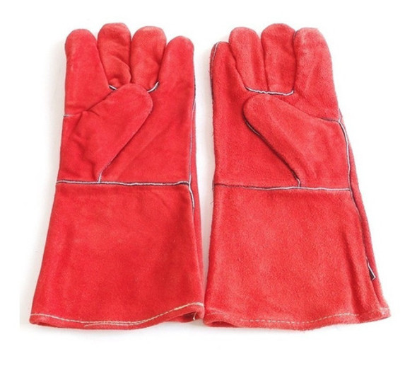 Guante Soldador Cuero Rojo Costura Kevlar Forrado Steelpro 1 Guante Soldador Cuero Rojo Costura Kevlar Forrado Steelpro 1