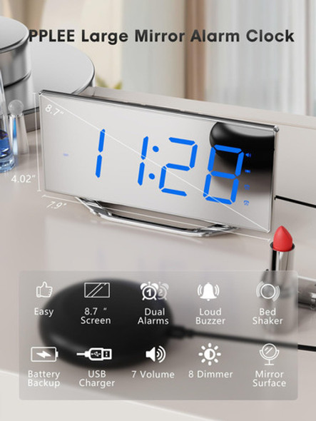 Pplee - Reloj Despertador Alto Para Adultos Que Duermen Pesa 1