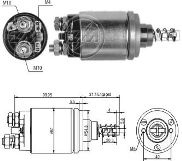 Solenoide O Automatico Deutz Tractor 8005 12v Zm 542 0