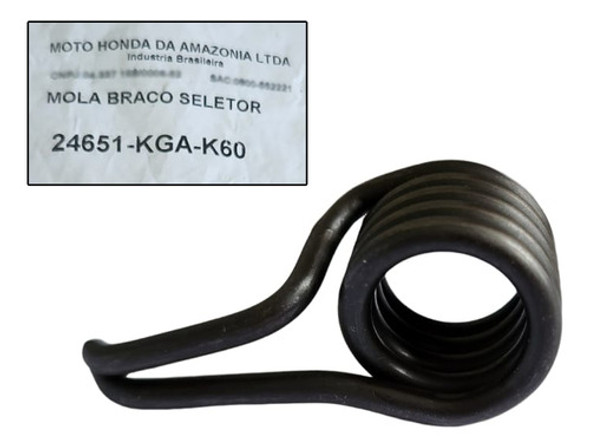 Mola Retorno Sistema Braço Seletor Cg 125 83 A 2008 Original 1