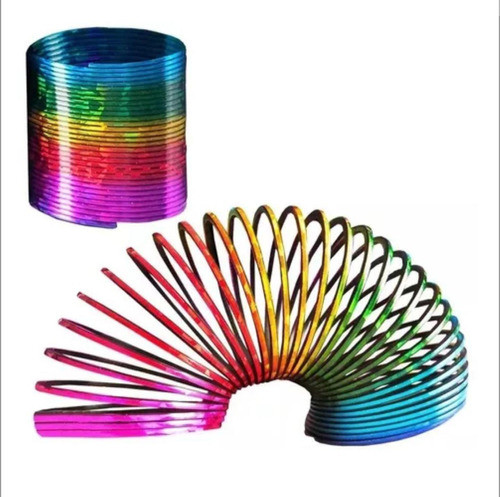 10 Resortes Metalizados 5 Cm Juguete Fidget Souvenir Piñata 1