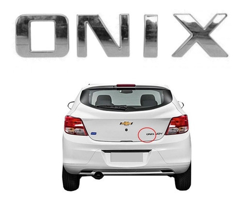 Kit Emblemas Letreiros Onix Lt E 1.4 Cromados Chevrolet 1