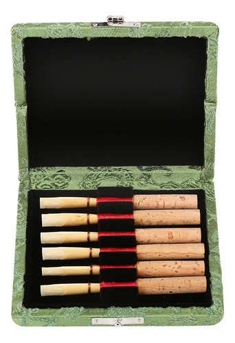 Estojo De Palhetas De Oboé, Capa De Tecido De Seda De Madeir 0