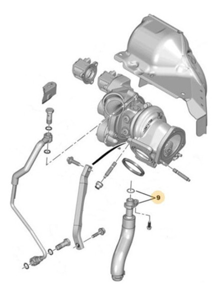 Racor Tubo De Retorno De Aceite De Turbo Citroen Thp 1