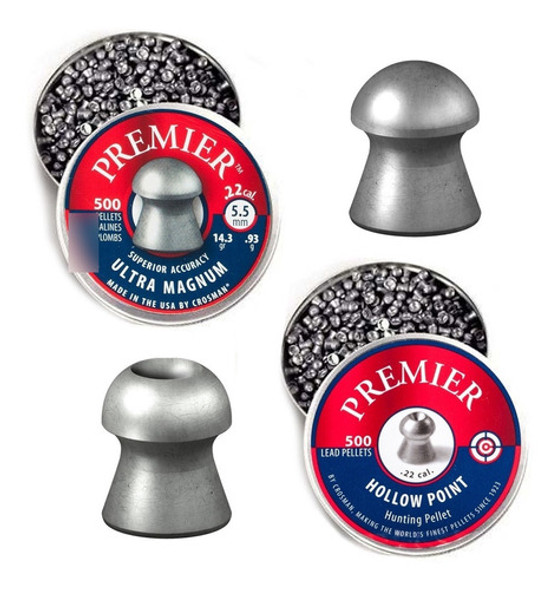Combo Crosman Premier 5.5 X1000 - Ultra Magnum Hollow Point 0