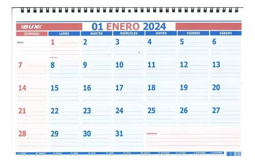 Calendario Planificador Mensual 32 Ml 32 X 22 Cm N° 32 Año 0