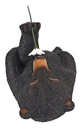 Diseño Toscano Olor The Flowers Garden Bear Estatua A Todo C 0