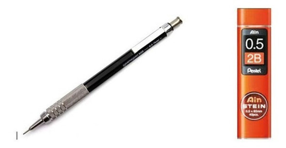 Lapiseira Pentel Graphgear 500 0.5mm + Grafite B  Stein 0