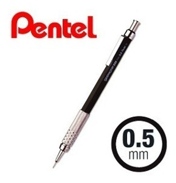 Lapiseira Pentel Graphgear 500 0.5mm + Grafite B  Stein 1
