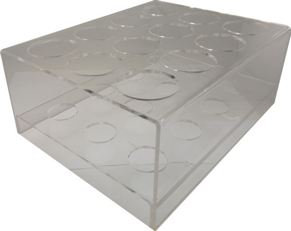 Rack  Acrílico Premium 12 Furos 45mm Diâm - Laboratório 0