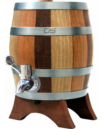 Barril Vertical De Umburana 2 Litros Com Torneira Luxo 1