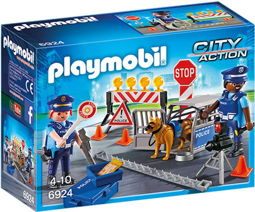Playmobil City Action Control De Policia Perro 6924 Original 0