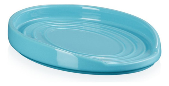 Descanso Para Colher Oval Le Creuset Cerâmica Azul Caribe 1