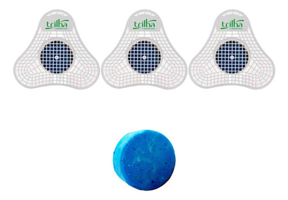 Tela Sanitária Trilha Para Mictório Fragrância Limão Kit 3 0