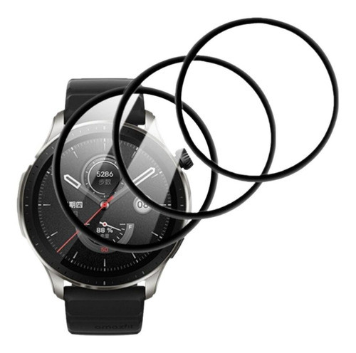 3x Pelicula 3d Protetora Para Amazfit Gtr 4 Não Se Percebe 0